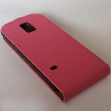 Кожен калъф Flip тефтер за Samsung Galaxy S5 Mini G800 - розов