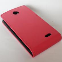 Кожен калъф Flip тефтер със силиконов гръб Flexi за HTC Desire 310 - цикламен