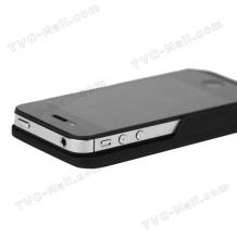 Заден капак / твърд гръб / батерия i-Power за Apple iPhone 4 / 4S - 2200mAh / черен