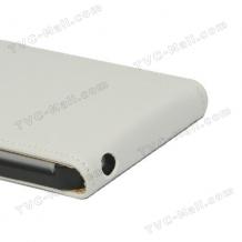 Кожен калъф тип Flip тефтер а Apple iPhone 5 / iPhone 5S / iPhone SE - White / бял /