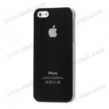 Луксозен твърд гръб за Apple iPhone 5 / iPhone 5S / iPhone SE - черен
