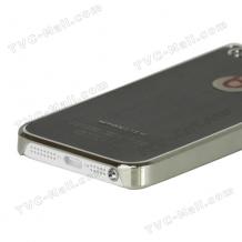 Луксозен заден предпазен капак Monster за Apple iPhone 5 - сив метален