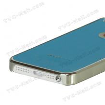 Луксозен заден предпазен капак Monster за Apple iPhone 5 - син метален