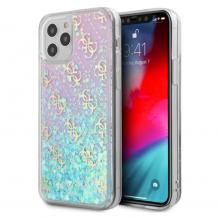 Оригинален кейс 3D case Guess Glitter Gradient Case за Apple iPhone 12 Pro Max 6.7'' - преливащ / розово и синьо