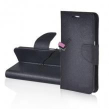Луксозен кожен калъф Flip тефтер със стойка MERCURY Fancy Diary  за  Huawei Honor 5C / Honor 7 lite - черен