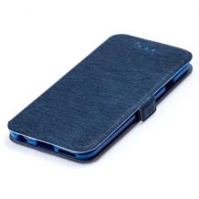 Кожен калъф Flip тефтер Flexi със стойка за Samsung Galaxy J4 Plus 2018 - тъмно син