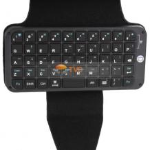 Кожен калъф с MINI bluetooth клавиатура за Apple iPhone 5 / 5S - черен