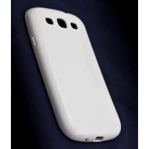Силиконов калъф / гръб / TPU за Samsung Galaxy S3 i9300 / SIII i9300 - бял / гланц