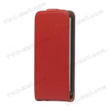 Кожен калъф Flip тефтер за Samsung Galaxy Pocket S5300 - червен