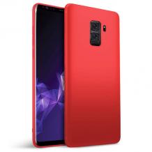 Силиконов калъф / гръб / TPU за Samsung Galaxy S9 Plus G965 - червен / мат