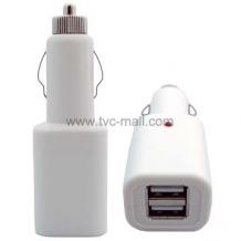 Универсално USB зарядно за автомобил / кола / двойно - 12V 1A