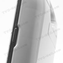 Заден капак / твърд гръб / батерия със стойка за Samsung Galaxy Note II N7100 - 4800mAh / бял