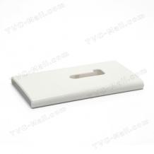 Заден предпазен твърд гръб / капак / за Nokia Lumia 920 - бял / имитиращ кожа