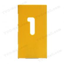 Заден предпазен твърд гръб / капак / за Nokia Lumia 920 - жълт / имитиращ кожа