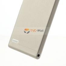 Ултра тънък заден предпазен твърд гръб / капак / за Huawei Ascend P6 - сив / прозрачен