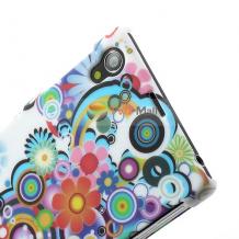Заден предпазен твърд гръб / капак / за Sony Xperia Z1 L39h - цветя
