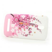Заден предпазен твърд гръб / капак / за HTC Desire 500 - peach blossom