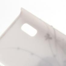 Луксозен заден предпазен твърд гръб за LG Optimus L5 E610 - сив с камъни