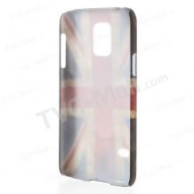 Заден предпазен твърд гръб / капак / за Samsung G800 Galaxy S5 mini - Retro British flag