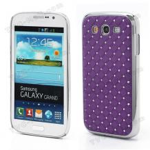 Заден предпазен твърд гръб за Samsung Galaxy Grand I9080 I9082 - лилав с камъни