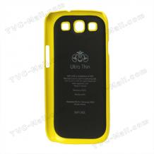 Заден предпазен твърд гръб / капак / SGP за Samsung Galaxy S3 I9300 / Samsung SIII I9300 - жълт