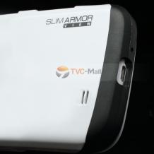 Луксозен калъф S-View SLIM ARMOR за Samsung Galaxy S4 I9500 / Samsung S4 I9505 - бял