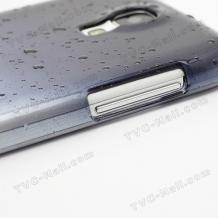 Заден предпазен твърд гръб за Samsung Galaxy S4 IV i9500 i9505 - 3D Raindrop сив