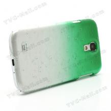 Заден предпазен твърд гръб за Samsung Galaxy S4 IV i9500 i9505 - 3D Raindrop зелен