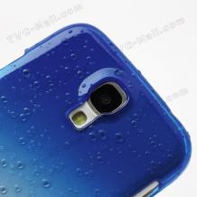 Заден предпазен твърд гръб за Samsung Galaxy S4 IV i9500 - 3D Raindrop син