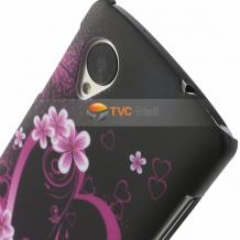 Заден предпазен твърд гръб / капак / за LG Nexus 5 E980 - Hot Pink Heart