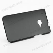Заден предпазен твърд гръб / капак / Carbon за HTC One M7 - черен