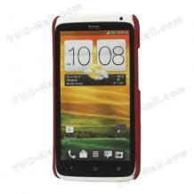 Заден предпазен капак за HTC One X S720e червен / пеперуда