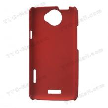 Заден предпазен капак за HTC One X S720e червен / пеперуда