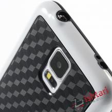 Силиконов калъф / гръб / TPU 3D за Samsung Galaxy S5 G900 - черно и бяло / ромб