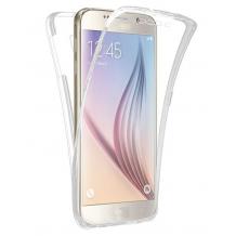 Силиконов калъф / гръб / TPU 360° за Samsung Galaxy A40 - прозрачен / 2 части / лице и гръб