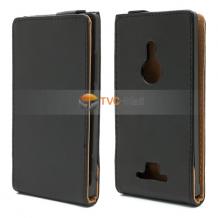 Кожен калъф Flip тефтер за Nokia Lumia 925 - черен