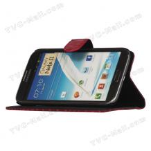 Кожен калъф Flip тефтер Croco със стойка за Samsung Galaxy Note II / 2 N7100 - червен