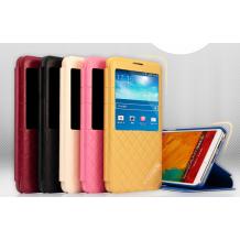 Луксозен кожен калъф S-View DRESS Kalaideng за Samsung Galaxy Note 3 N9000 / Samsung Note III N9005 - бял / със стойка