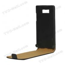 Кожен калъф Slim Flip за LG L7-черен