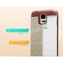 Луксозен кожен калъф Flip Cover S-View със стойка Kalaideng KA Series за Samsung Galaxy S5 G900 - бордо