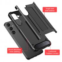 Силиконов гръб TPU Spigen Hybrid с твърда част за Samsung Galaxy A17 - черен