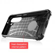 Силиконов гръб TPU Spigen Hybrid с твърда част за Samsung Galaxy A56 - черен