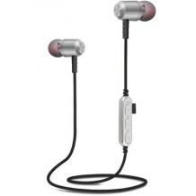 Стерео Bluetooth / Wireless слушалки MS-T15 /sport/ - сребристи