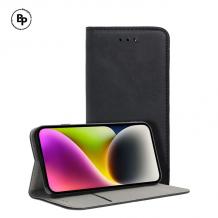 Луксозен кожен калъф Flip тефтер със стойка OPEN за Samsung Galaxy A22 4G - черен