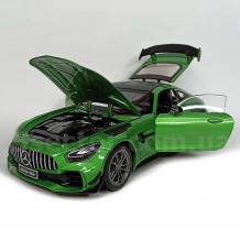 Метална кола с отварящи се врати, капаци, светлини и звуци Mercedes-AMG GT R 1:18