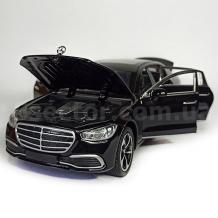 Метална кола с отварящи се врати капаци светлини и звуци Mercedes Benz S400L 1:24