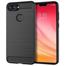 Силиконов калъф / гръб / TPU за Xiaomi Mi 8 Lite - черен / carbon