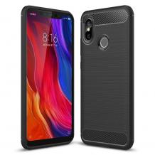 Силиконов калъф / гръб / TPU за Xiaomi Mi 8 - черен / carbon