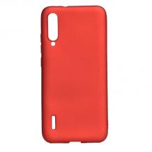Силиконов калъф / гръб / TPU за Xiaomi Mi A3 - червен / мат