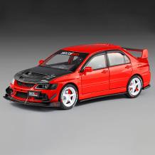 Метална кола с отварящи се врати светлини и звуци Mitsubishi Lancer Evolution 1:24
